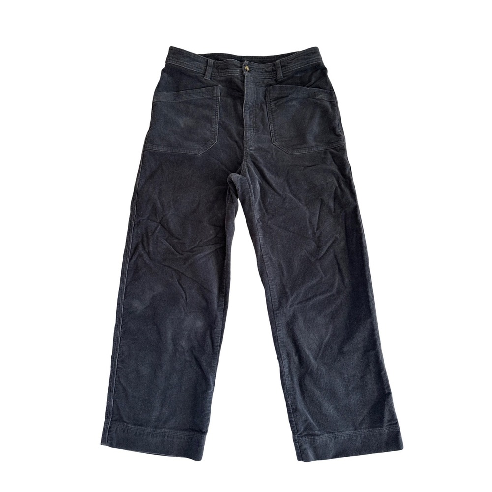 Patagonia Womens Gray/Blue Corduroy Wide Leg Pants Style#56910 Size 14
